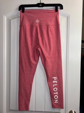Peloton woman’s Coral/Pink Active Leggings with Side Logo